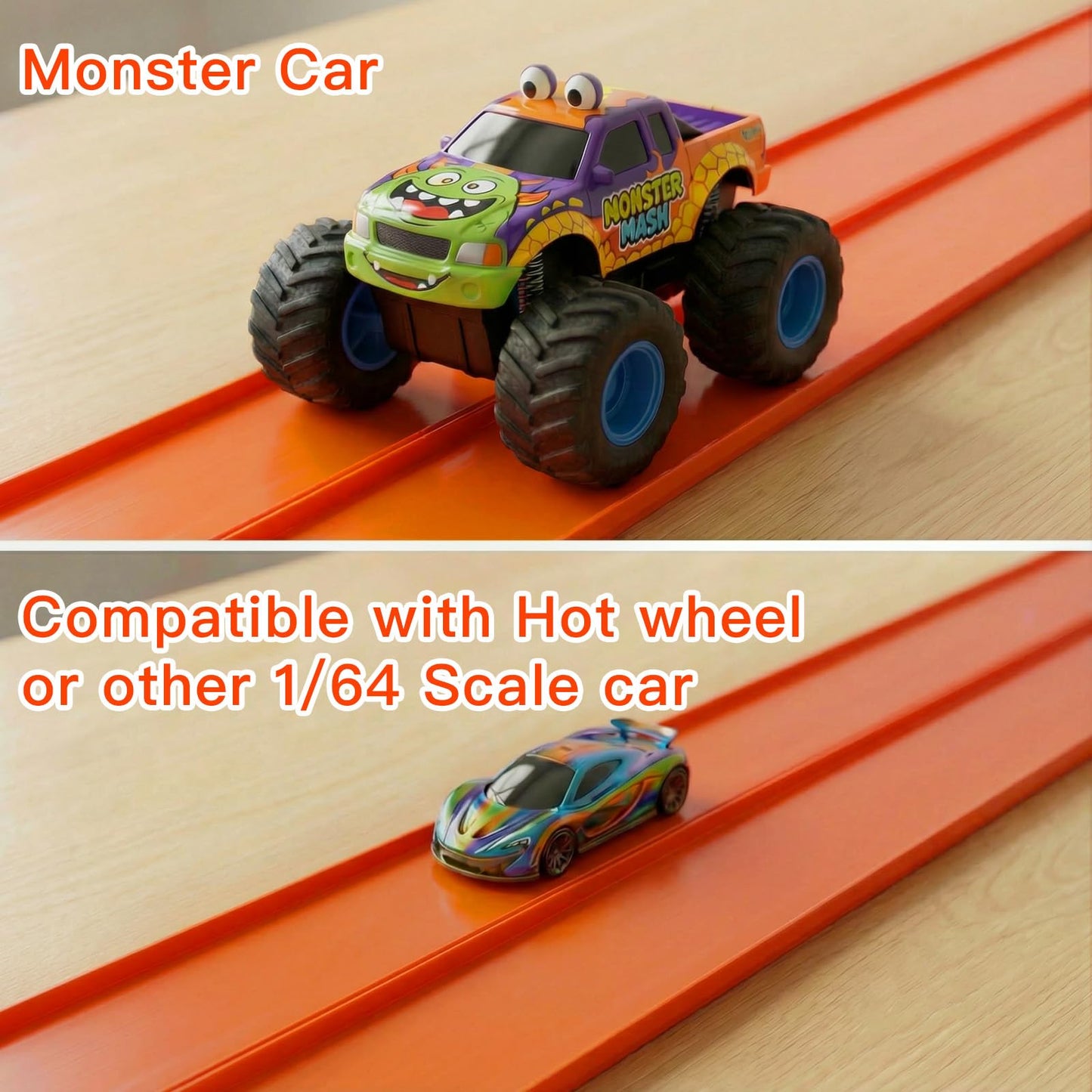 RuoKmaxx 16.5ft Flexible Race Track – Compatible with 1/64 Cars, Indoor/Outdoor Fun for Ages 2–8