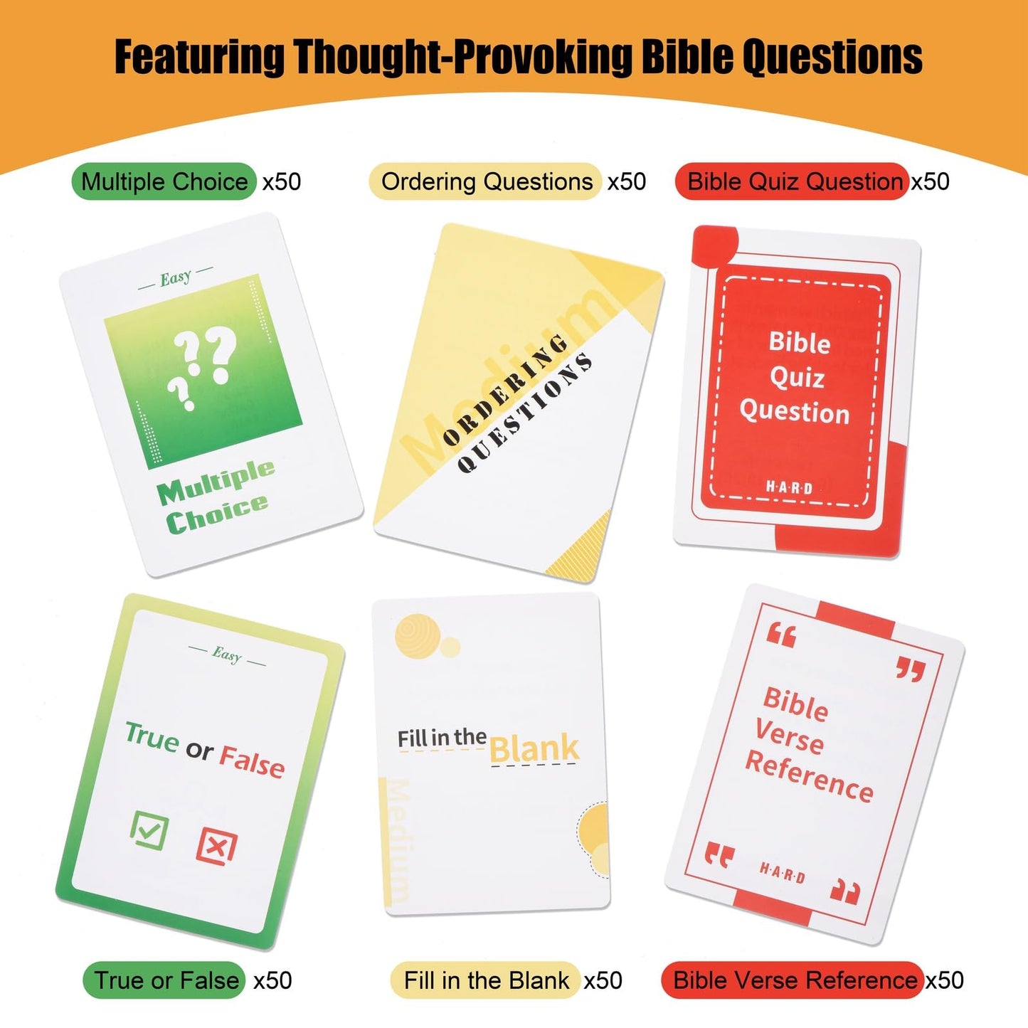 RuRu Monkey Bible Trivia Game – 300 Cards for Bible Study & Family Fun