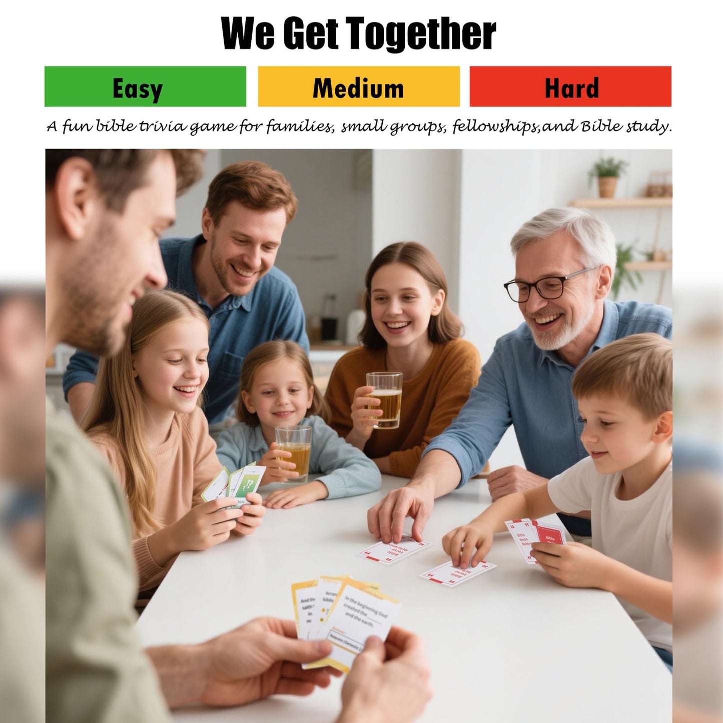 RuRu Monkey Bible Trivia Game – 300 Cards for Bible Study & Family Fun