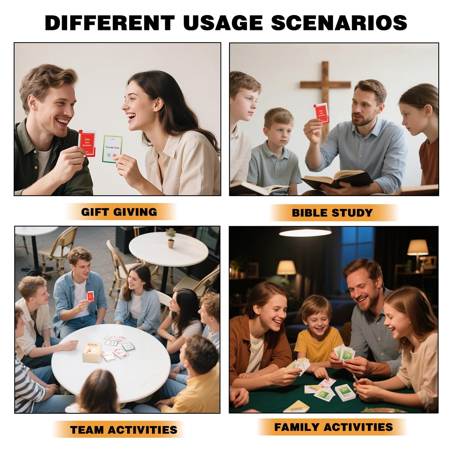 RuRu Monkey Bible Trivia Game – 300 Cards for Bible Study & Family Fun
