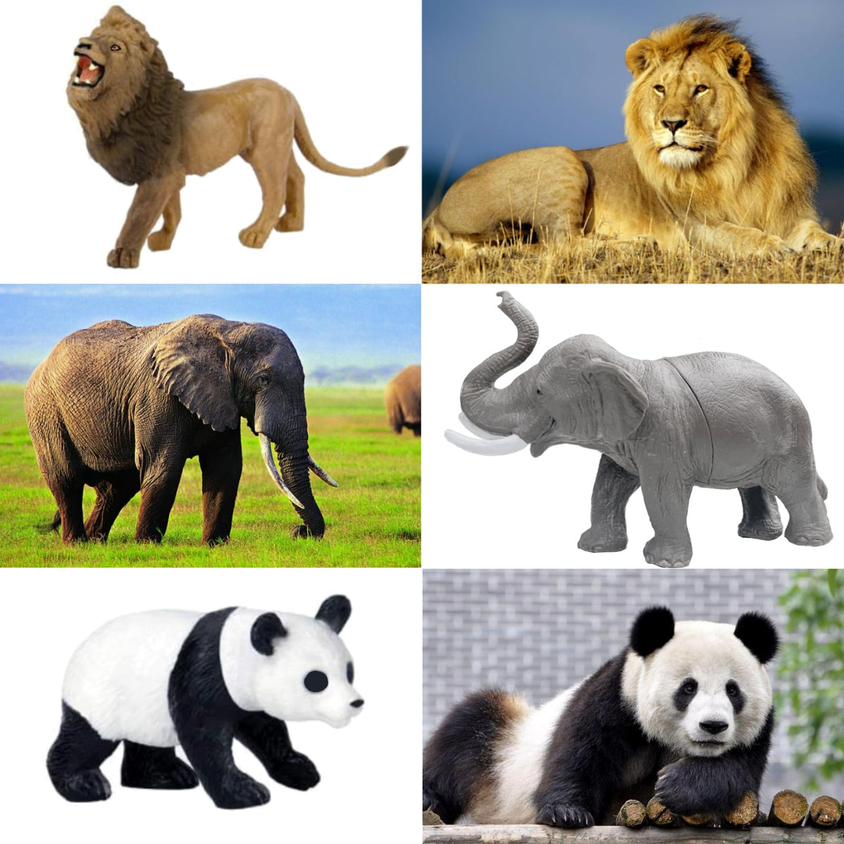RUSON 12 Pcs Realistic Jungle Animal Figures – Safari Zoo Playset for Kids