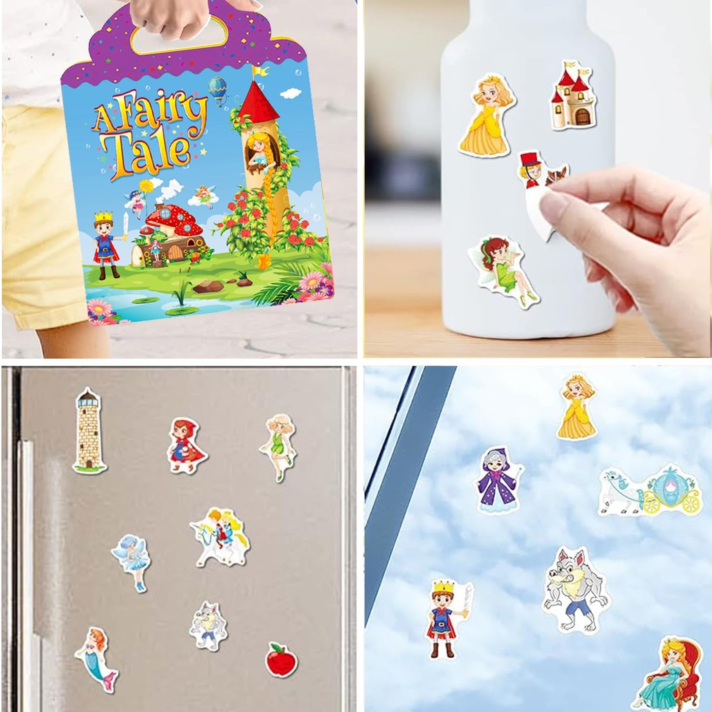 RUSON Reusable Sticker Book for Kids – Fairy Stickers, Travel Activity Book (Age 3+)