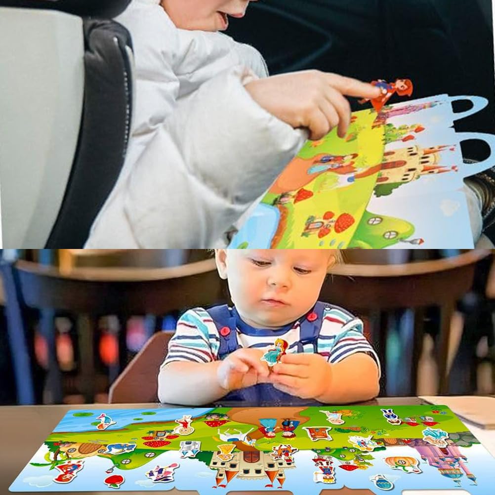 RUSON Reusable Sticker Book for Kids – Fairy Stickers, Travel Activity Book (Age 3+)