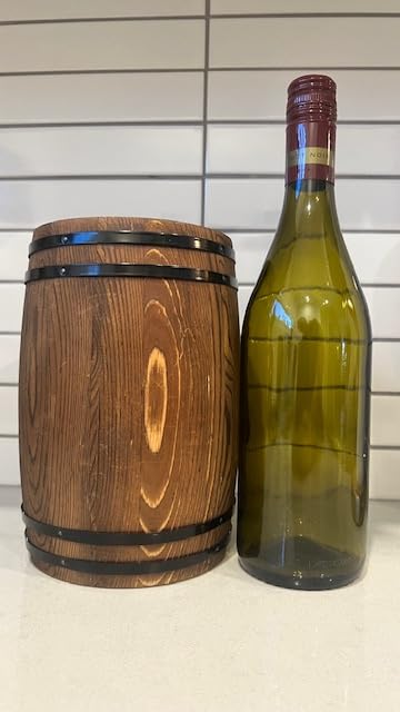 Piggy Bank for Adults — Large Wooden Wine Barrel, 1.5L with Lock & Key