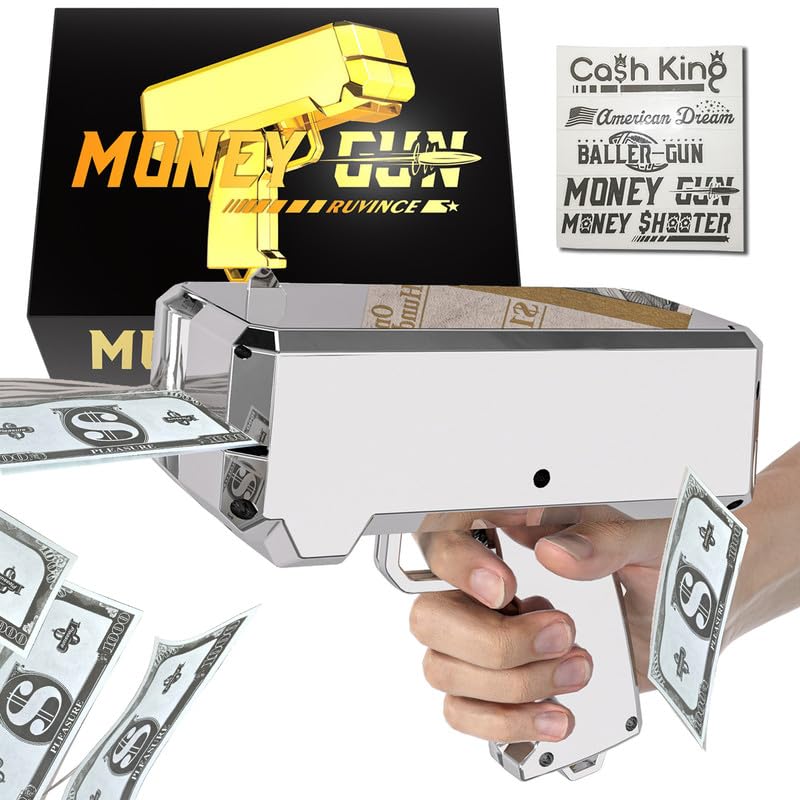 RUVINCE Money Gun Shooter – Realistic Rain Effects for Movies, Parties & Events