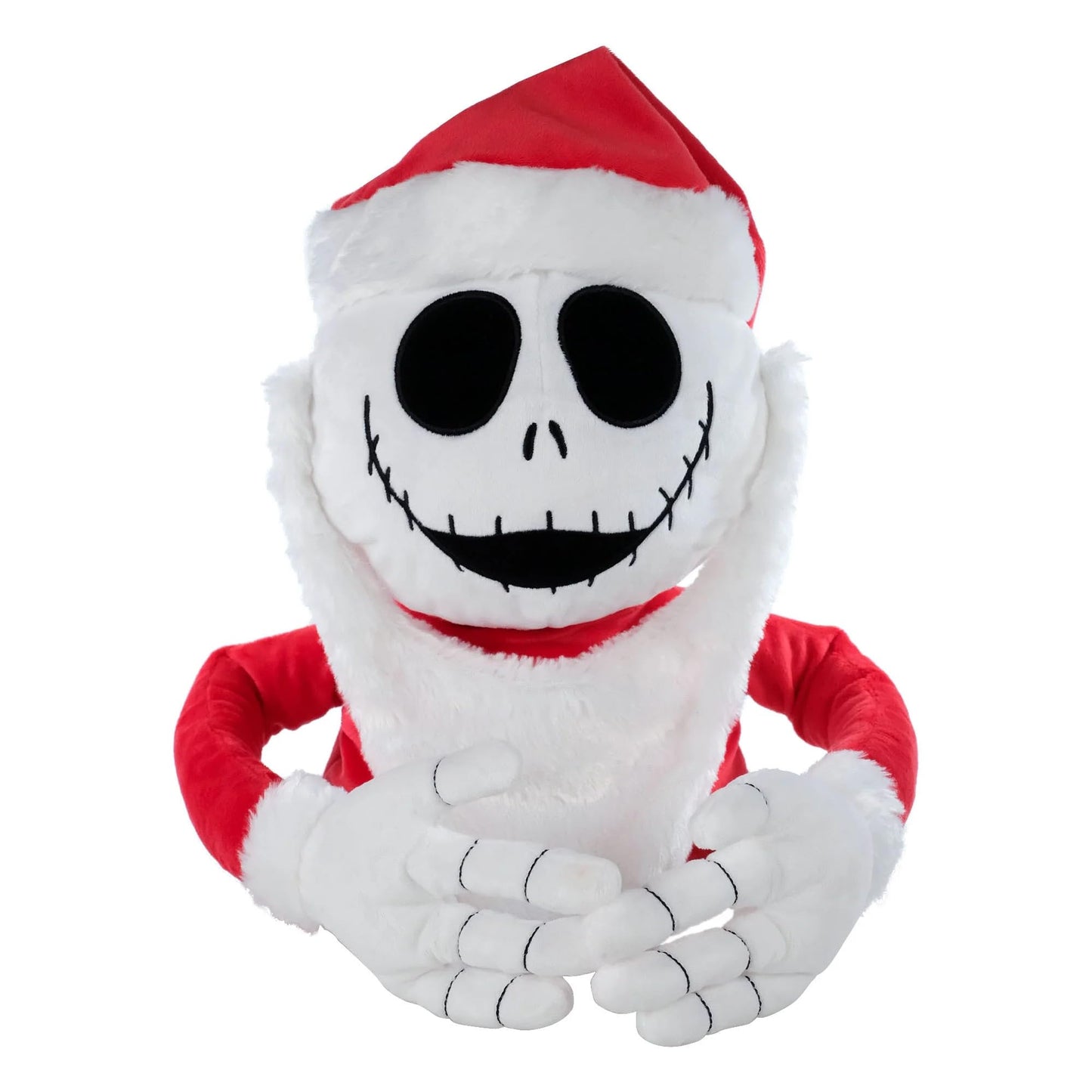 Ruz Nightmare Before Christmas Jack Skellington Plush Tree Hugger – 11.5-inch Height (Black/White/Red)