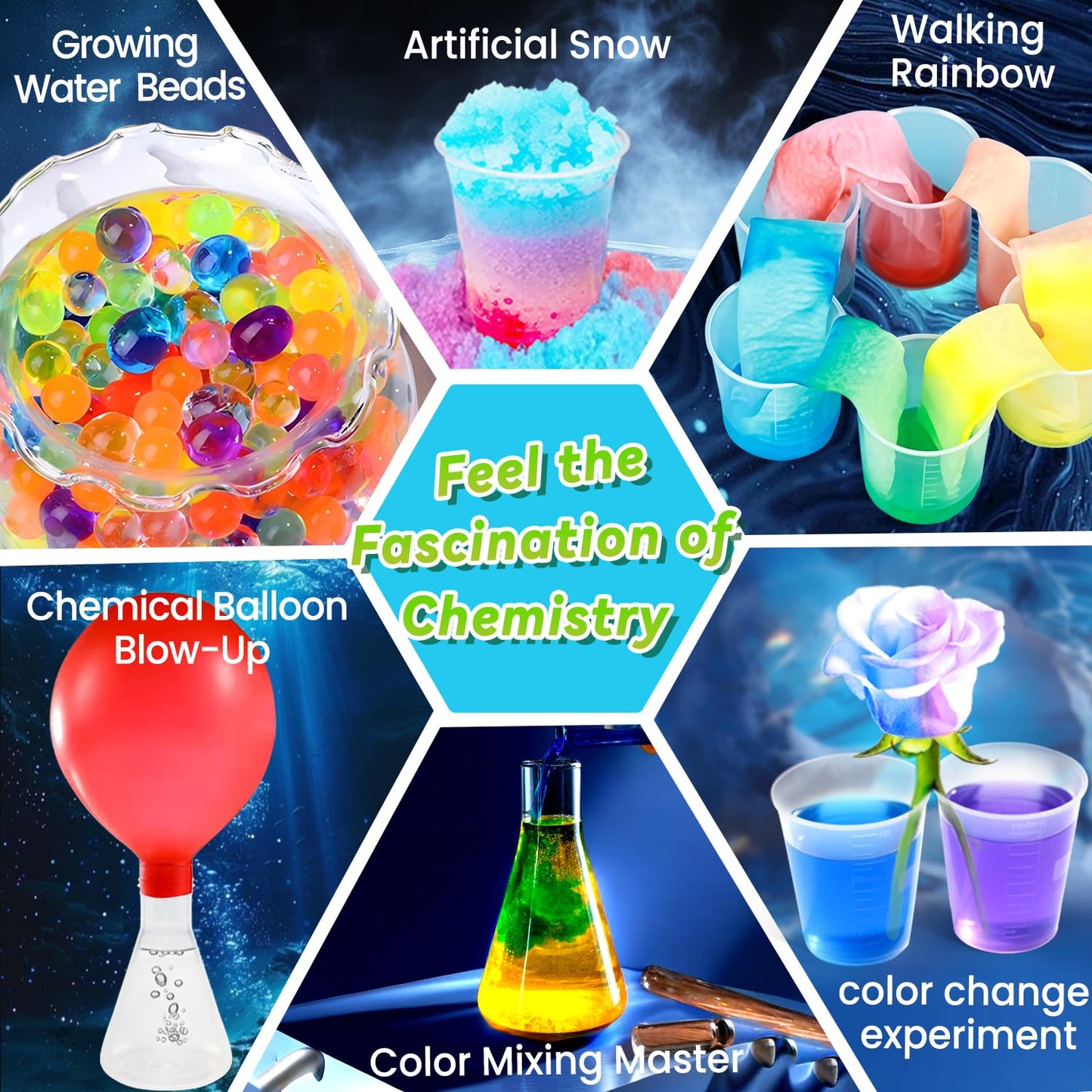 Rxeody 250+ Experiments Science Kit for Kids | STEM Activities with Volcano, Crystal Tree & More