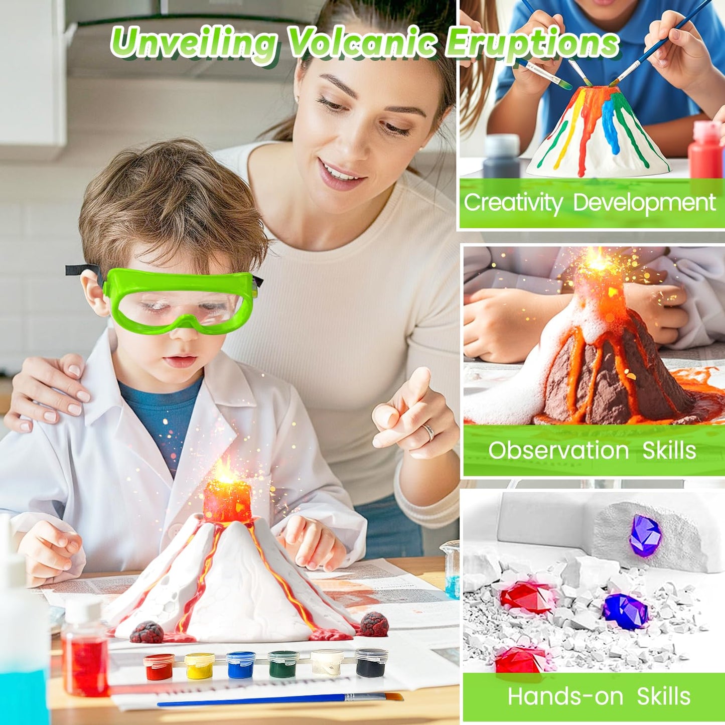 Rxeody 250+ Experiments Science Kit for Kids | STEM Activities with Volcano, Crystal Tree & More