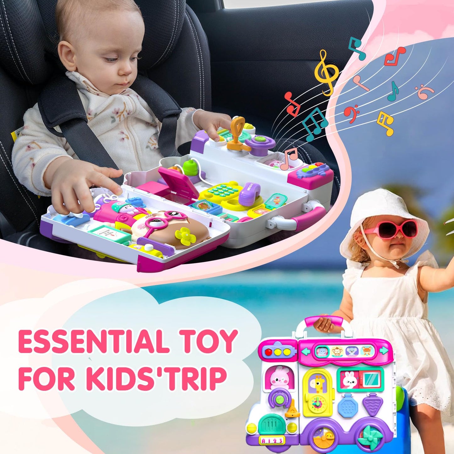 Ryotagift Baby Busy Board — 54-in-1 Educational Toy for 1-3 Year Olds