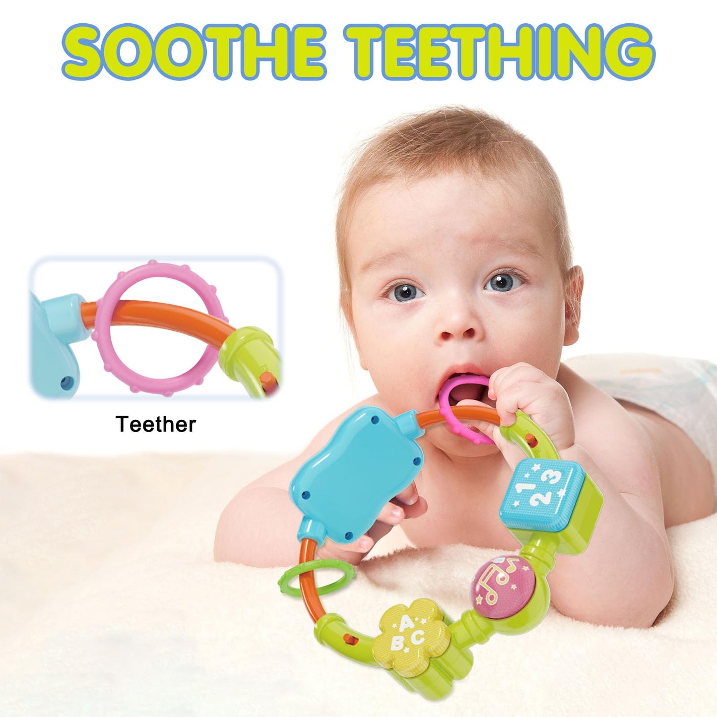 Ryotagift Baby Bilingual Musical Elephant Toy – Light-Up Music, Tummy Time & 0–18 Months