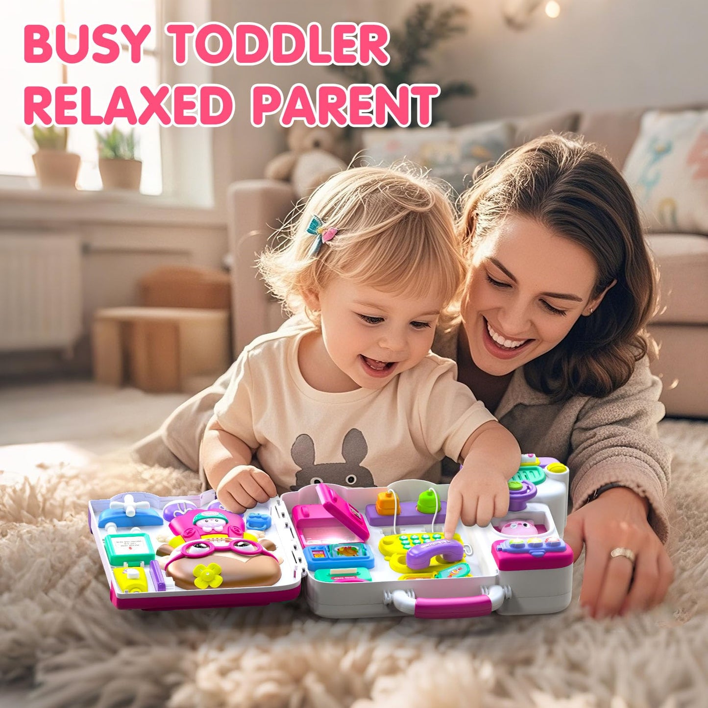 Ryotagift Baby Busy Board — 54-in-1 Educational Toy for 1-3 Year Olds