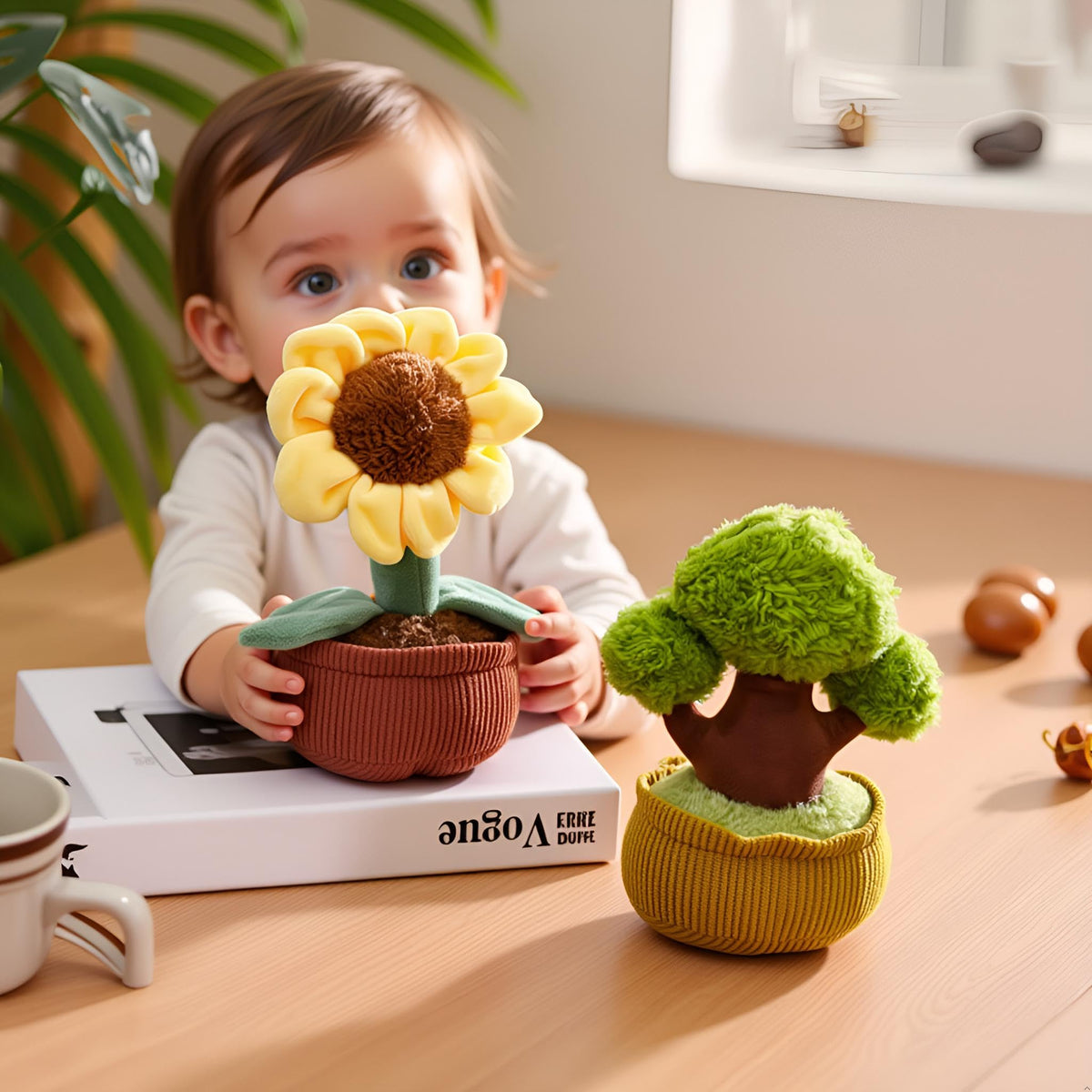 Ryttir 2 Pack 11-Inch Chubby Flower Stuffed Pillows – Plush Adventure Toys for Kids & Women
