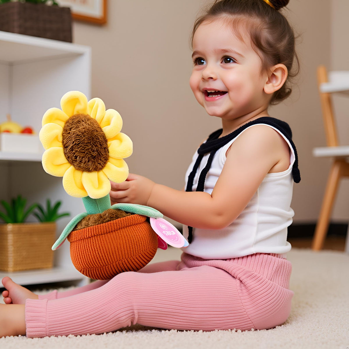 Ryttir 2 Pack 11-Inch Chubby Flower Stuffed Pillows – Plush Adventure Toys for Kids & Women