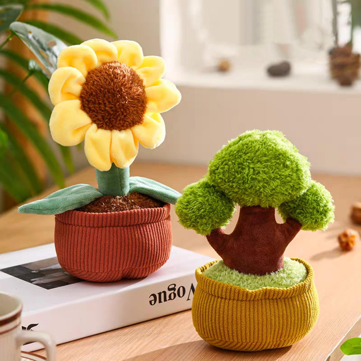 Ryttir 2 Pack 11-Inch Chubby Flower Stuffed Pillows – Plush Adventure Toys for Kids & Women