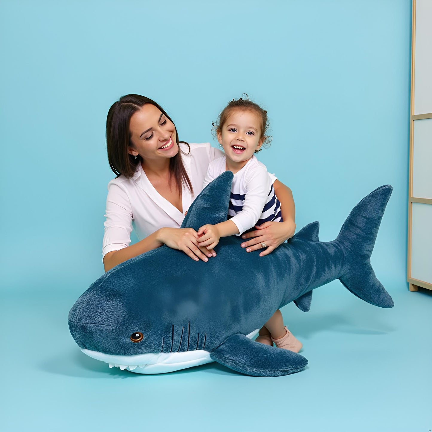 Ryttir 47.2-Inch Giant Shark Plush Pillow – XXL Shark Stuffed Animal & Decor