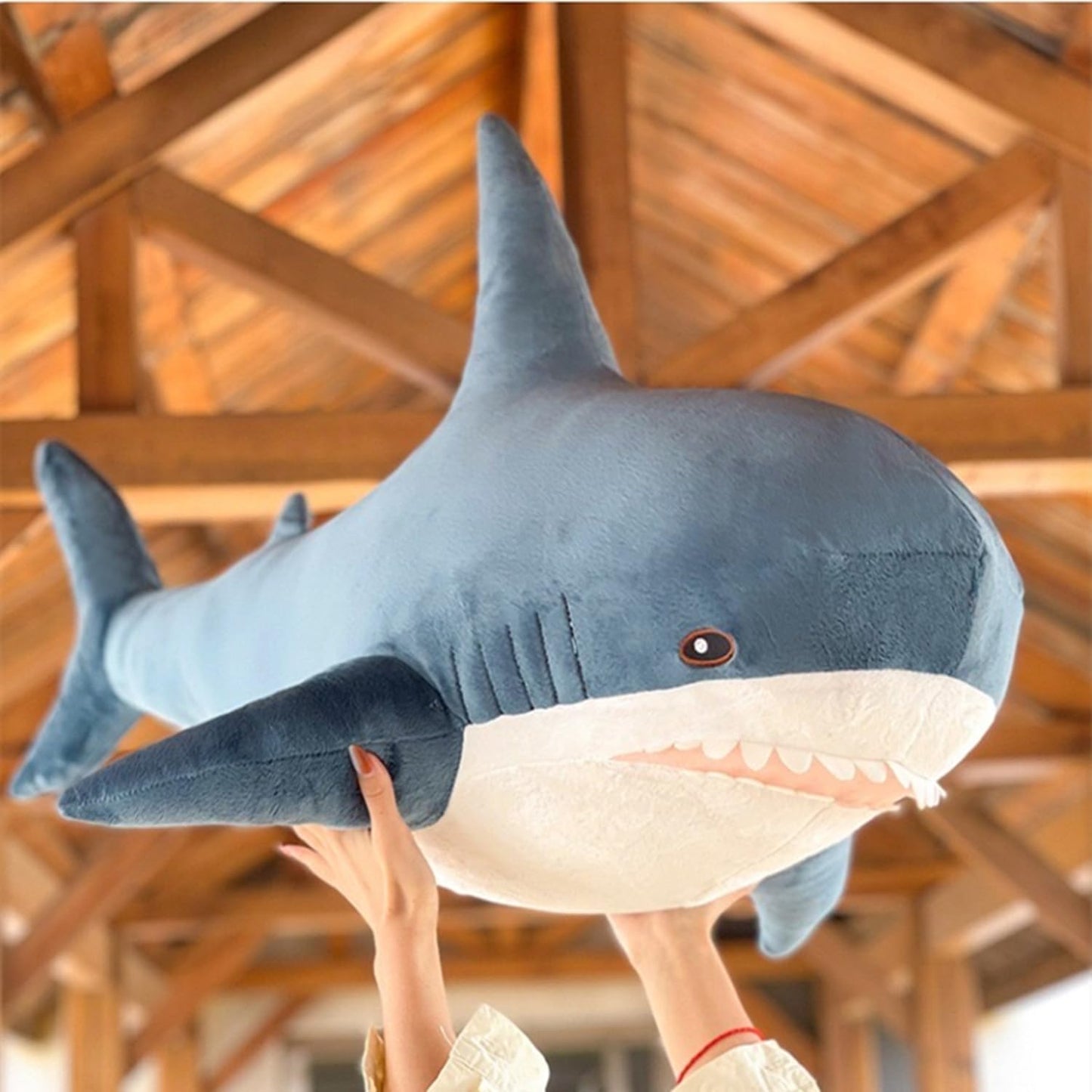 Ryttir XXL 39.4-Inch Chubbier Weighted Giant Shark Plush | Soft Shark Pillow Toy