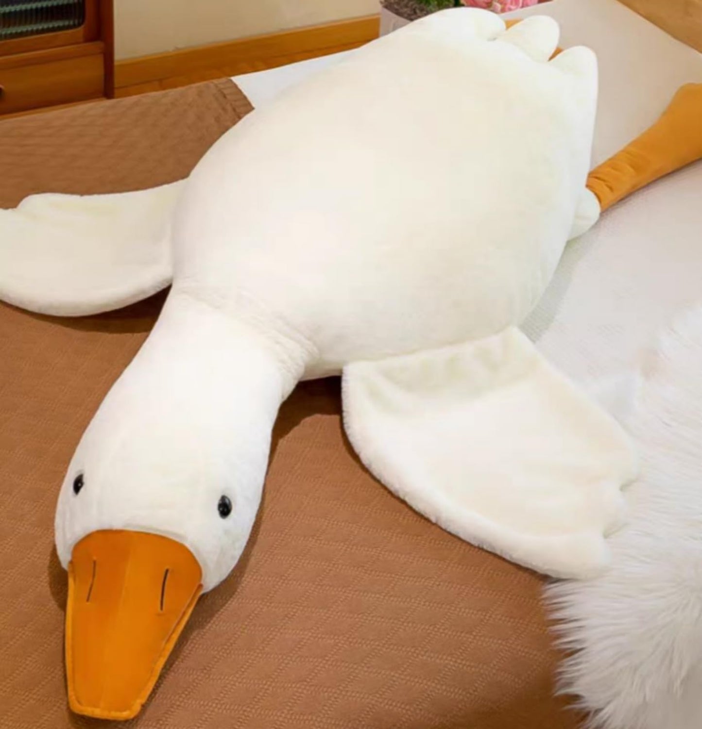Ryttir Giant Goose Plush 63-Inch - Extra Soft Hugging Pillow & Nursery Decor
