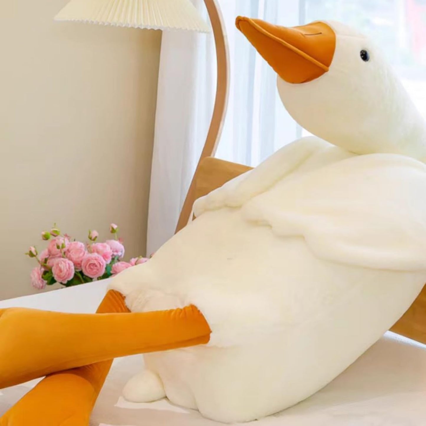 Ryttir Giant Goose Plush 63-Inch - Extra Soft Hugging Pillow & Nursery Decor