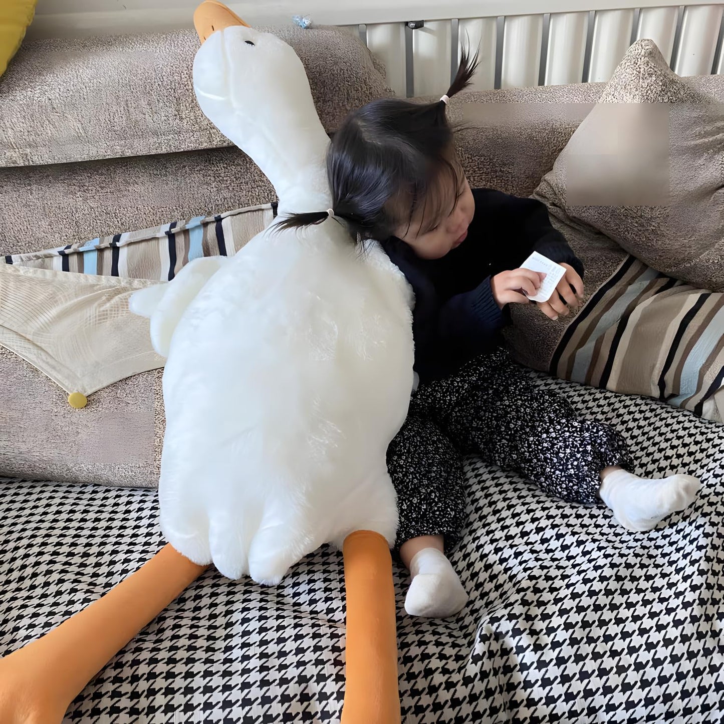 Ryttir Giant Goose Plush - 35-Inch Extra Soft Hugging Pillow & Cuddle Companion