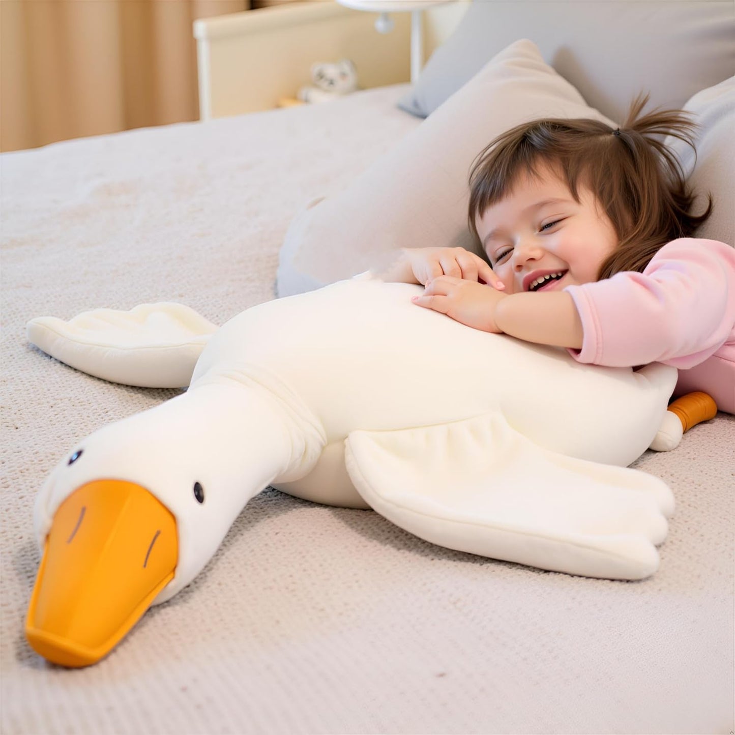Ryttir Giant Goose Plush - 35-Inch Extra Soft Hugging Pillow & Cuddle Companion