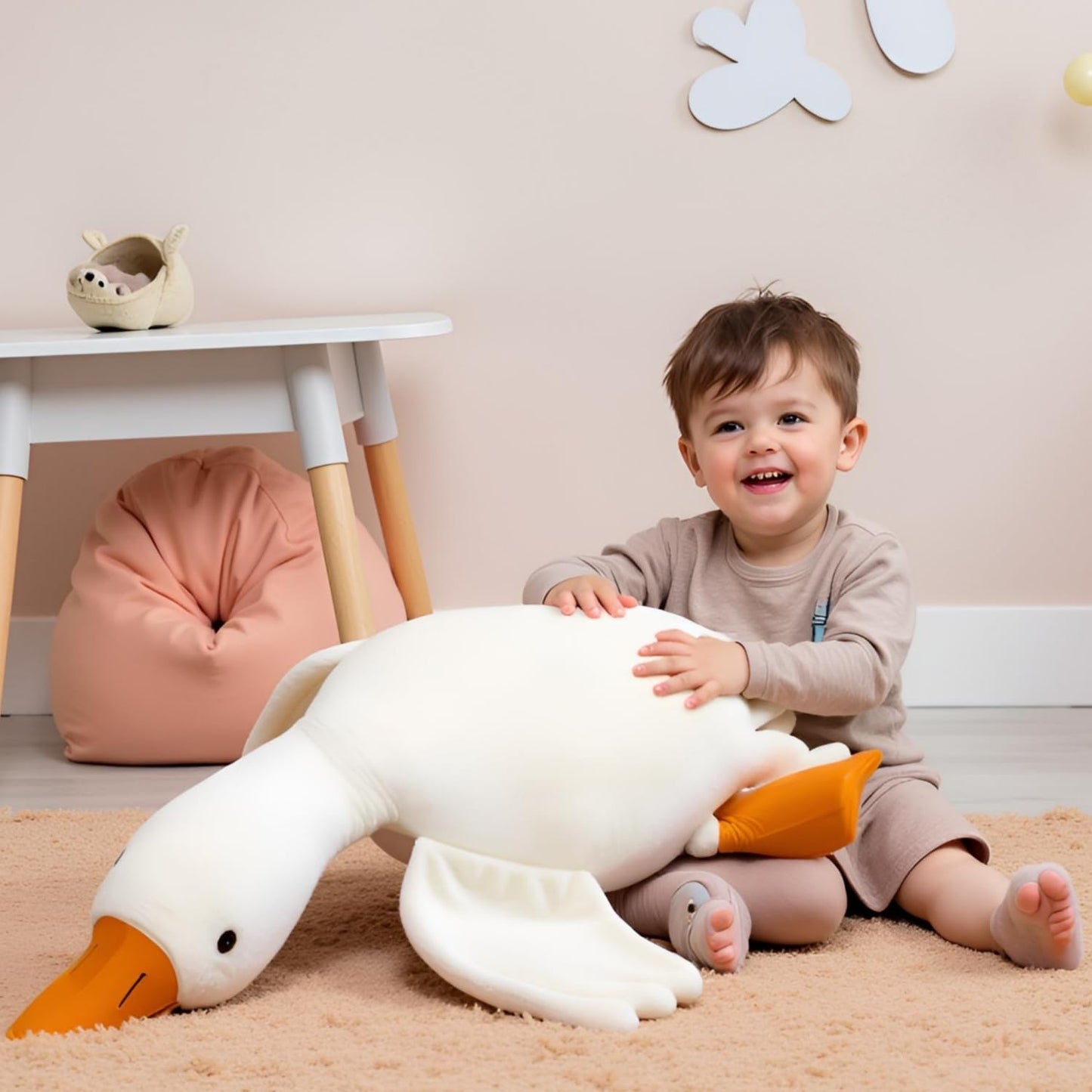 Ryttir Giant Goose Plush - 35-Inch Extra Soft Hugging Pillow & Cuddle Companion