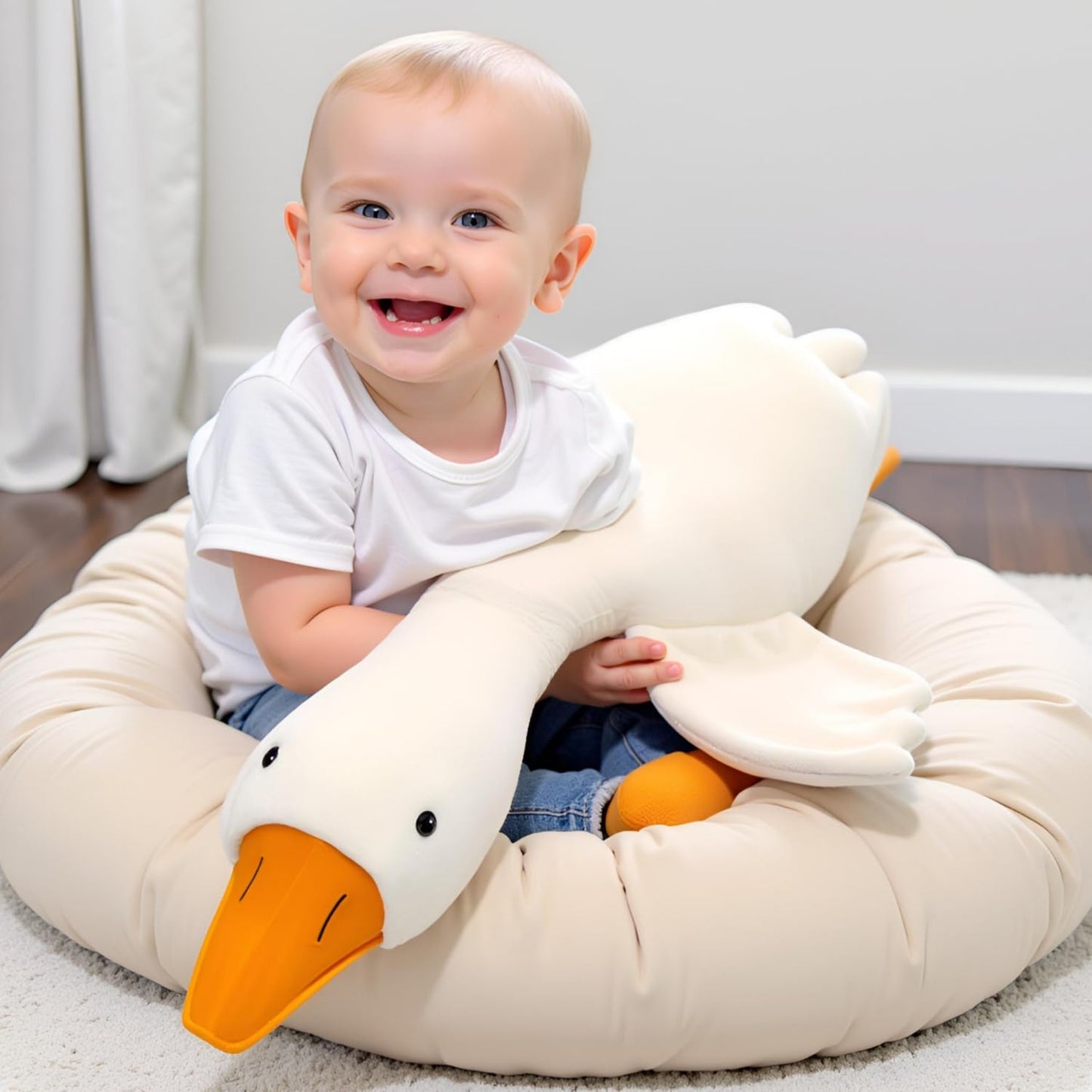 Ryttir Giant Goose Plush - 35-Inch Extra Soft Hugging Pillow & Cuddle Companion