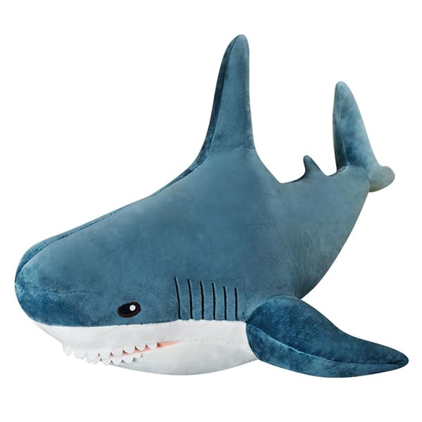 Ryttir 47.2-Inch Giant Shark Plush Pillow – XXL Shark Stuffed Animal & Decor