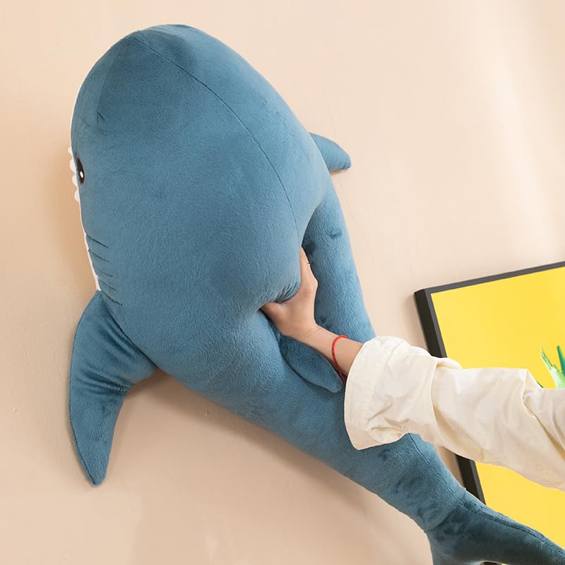 Ryttir XXL 39.4-Inch Chubbier Weighted Giant Shark Plush | Soft Shark Pillow Toy