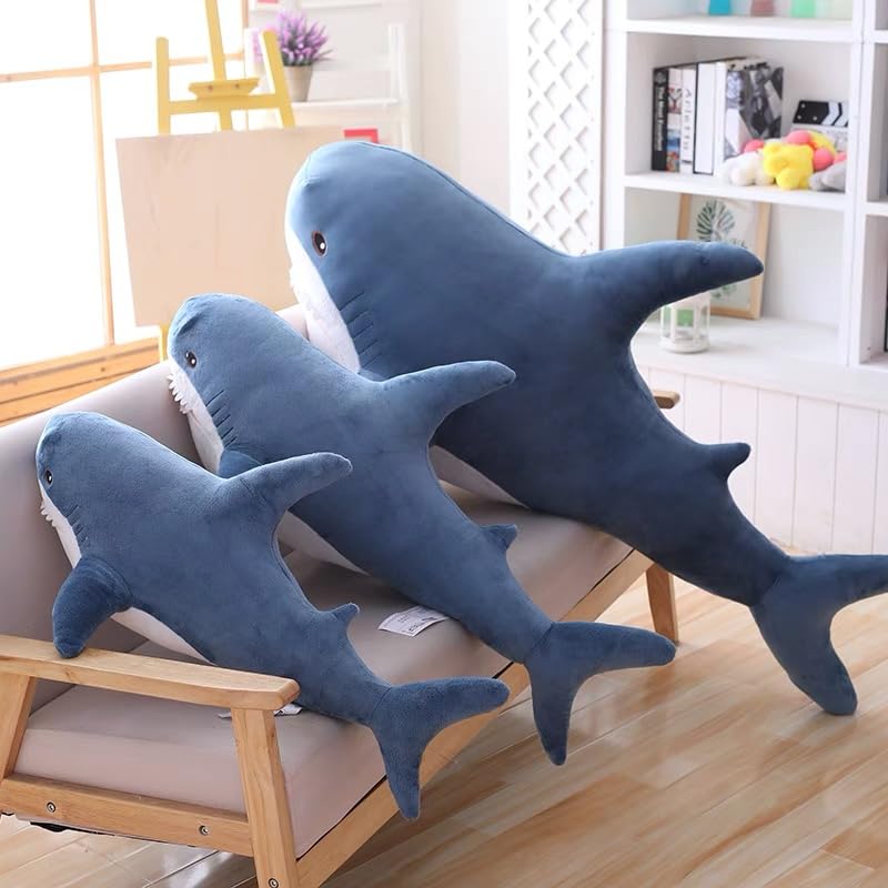 Ryttir 47.2-Inch Giant Shark Plush Pillow – XXL Shark Stuffed Animal & Decor