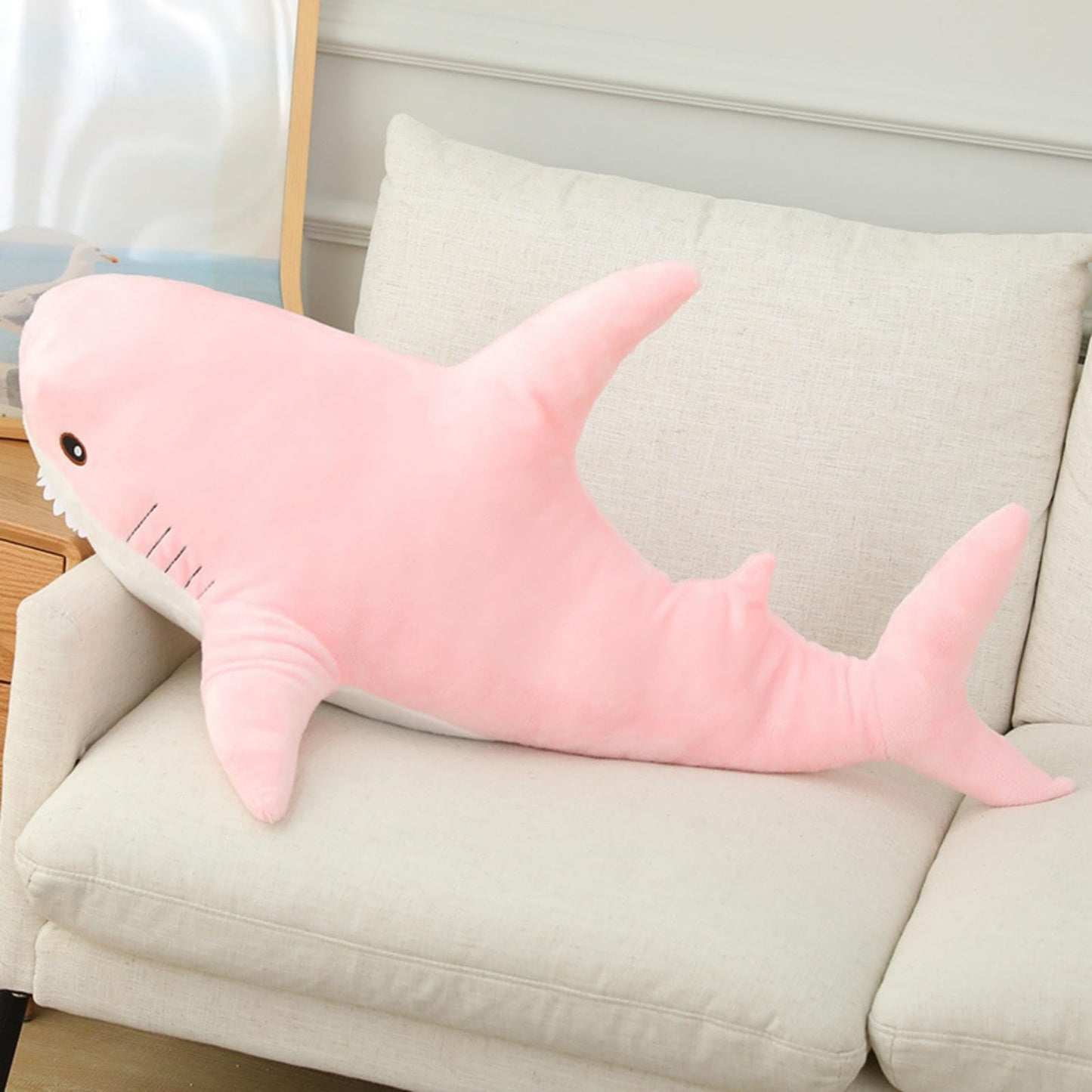 Ryttir 39.4 Inch XXL Giant Shark Plush – Soft Stuffed Animal, Body Pillow & Decor