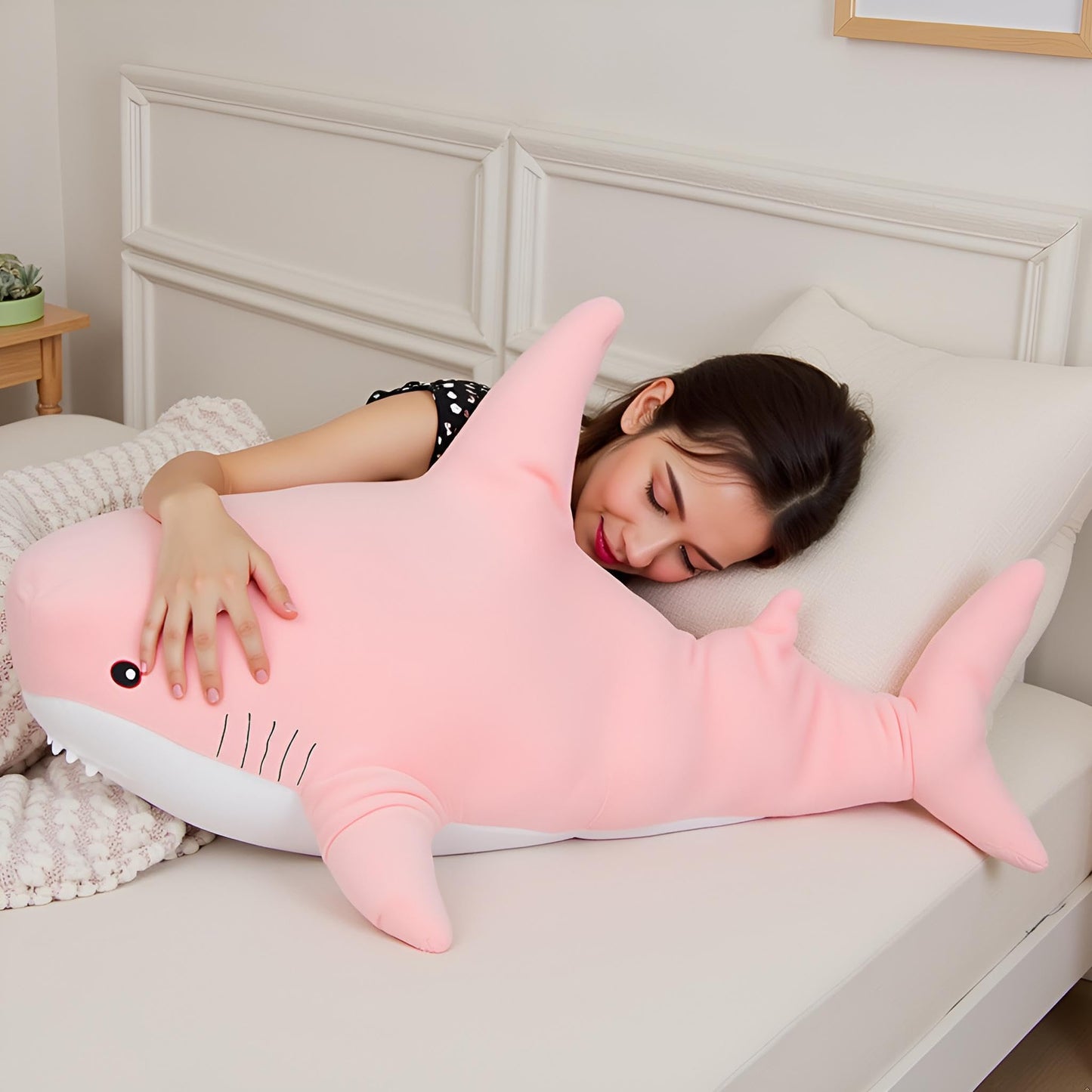 Ryttir 39.4 Inch XXL Giant Shark Plush – Soft Stuffed Animal, Body Pillow & Decor