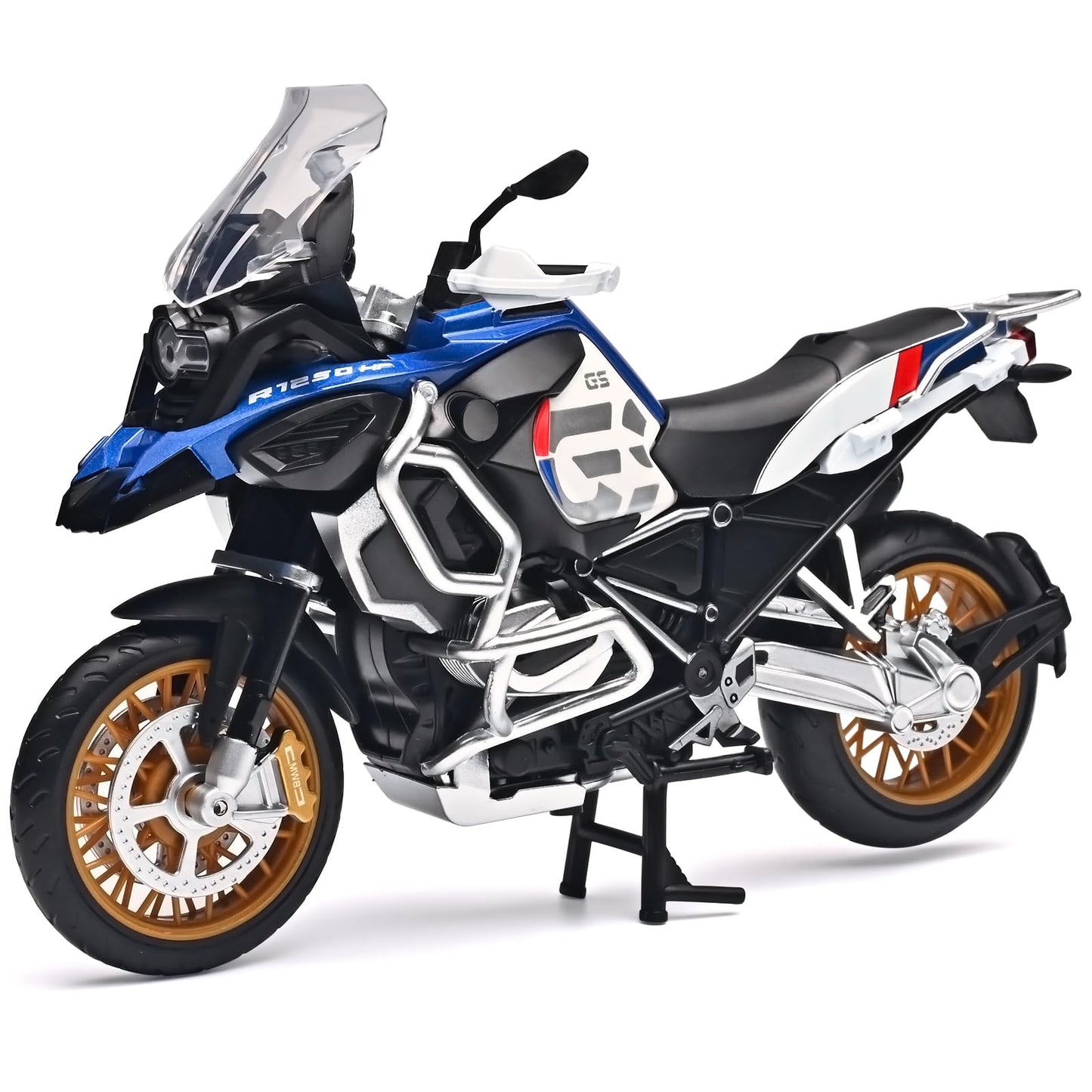 RZAPE Diecast 1/12 R1250 GS ADV Motorcycle Model | Steerable Front Wheel Toy