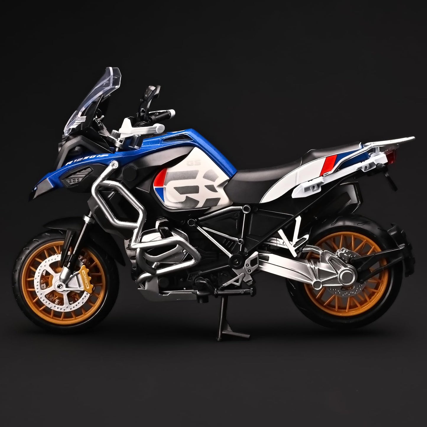 RZAPE Diecast 1/12 R1250 GS ADV Motorcycle Model | Steerable Front Wheel Toy