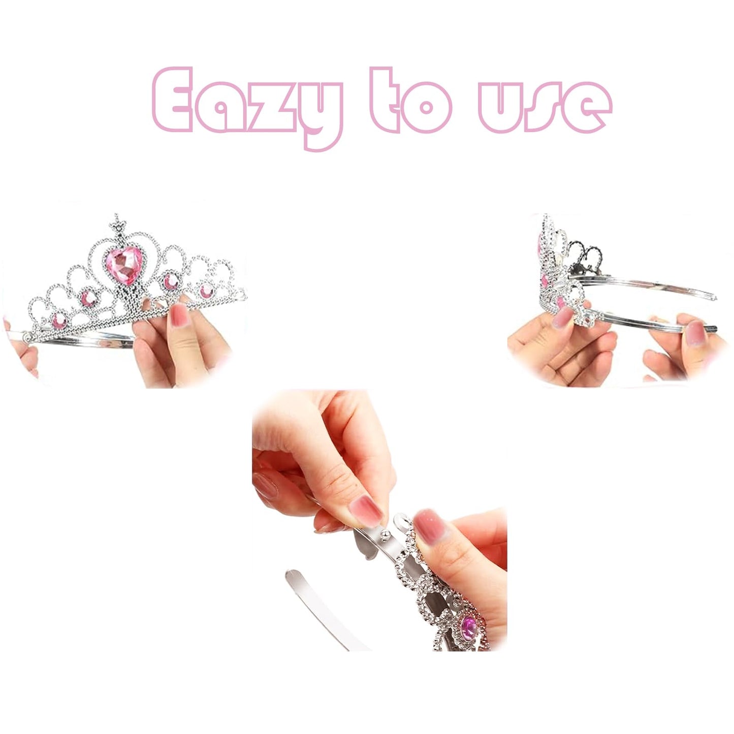 S & E TEACHER'S EDITION 16-Piece Tiaras Crown Set for Princess Dress-Up Parties
