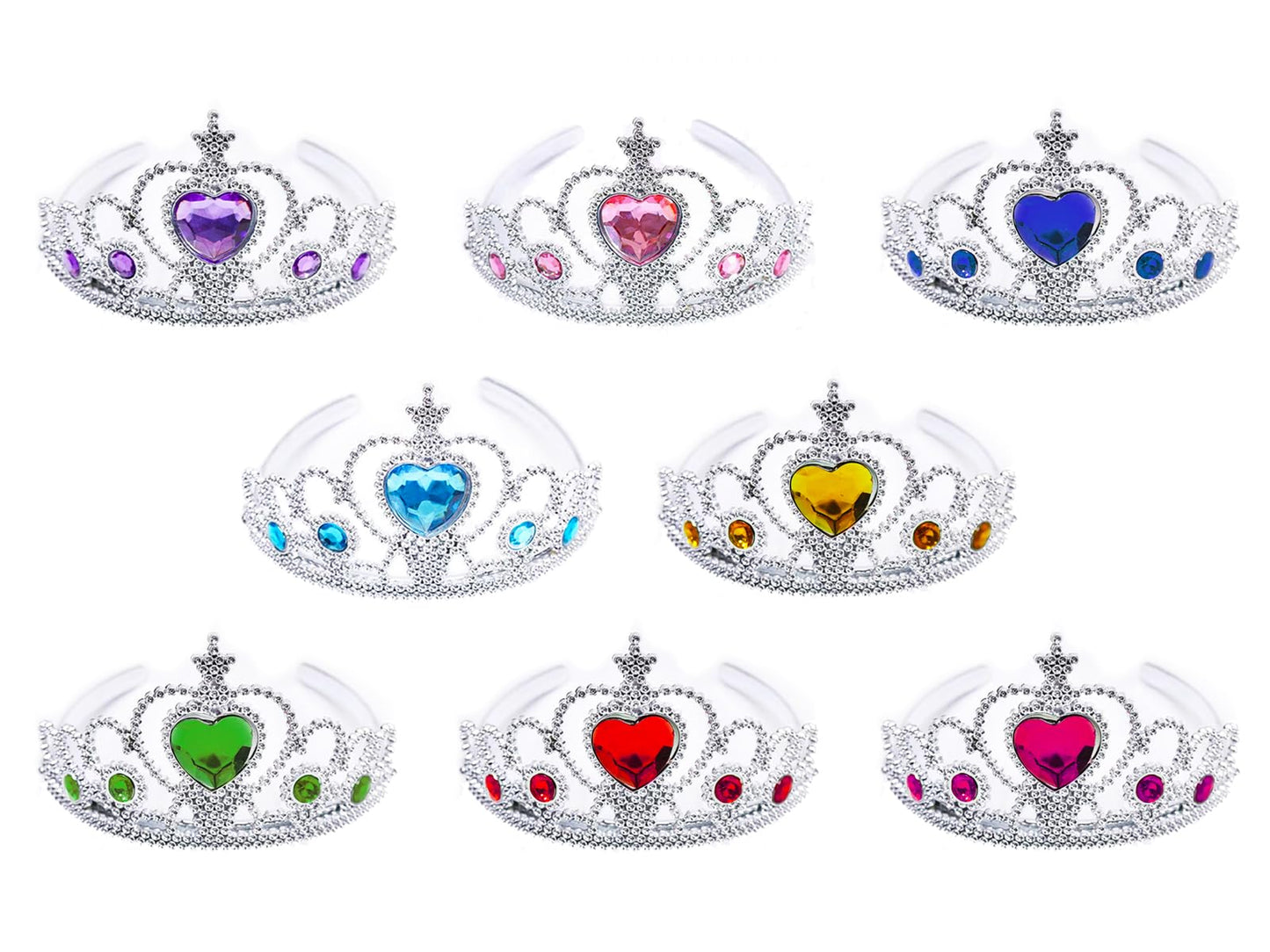 S & E TEACHER'S EDITION 16-Piece Tiaras Crown Set for Princess Dress-Up Parties