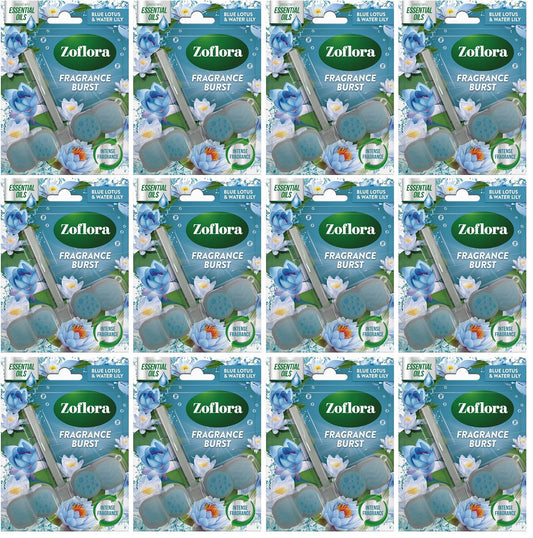 12 x Zoflora Rim Block Blue Lotus & Waterlily - 1 PACK