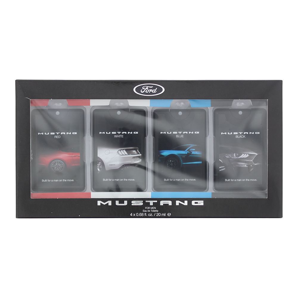 Mustang Ford Gift Set 20ml Red EDT + 20ml White EDT + 20ml Blue EDT + 20ml Black EDT Men's Fragrance