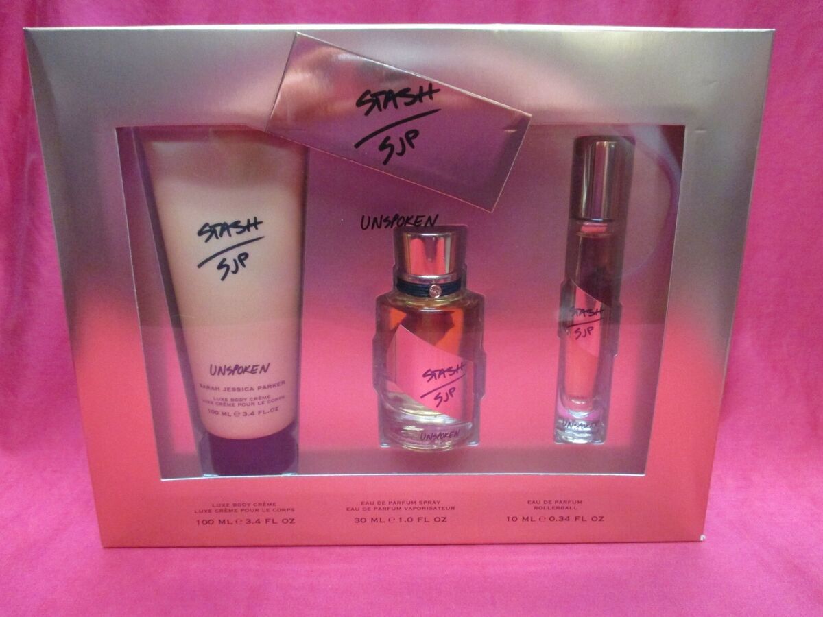 Sarah Jessica Parker Stash Unspoken Gift Set 10ml EDP Rollerball + Bag Women's Fragrance