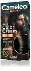 Cameleo Men Hair Color Cream 1.0 Black – Ammonia-Free Grey Coverage for Hair, Beard & Moustache