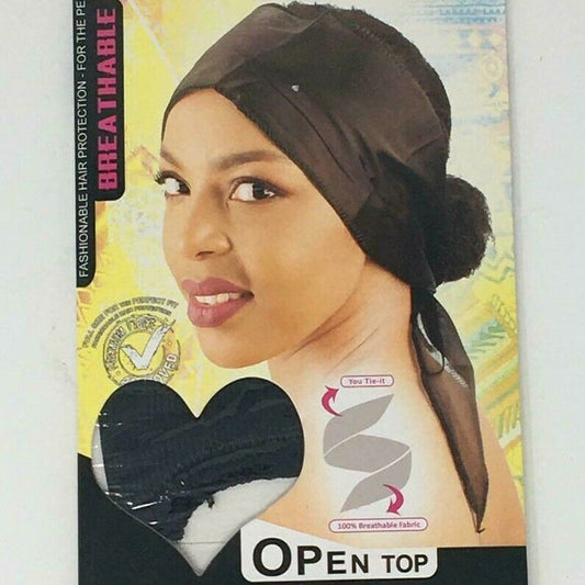 Murry Collection Breathable Tie-It Satin Hair Band No. M2247BLA - Frizz-Free Sleep Protection for All Hair Types