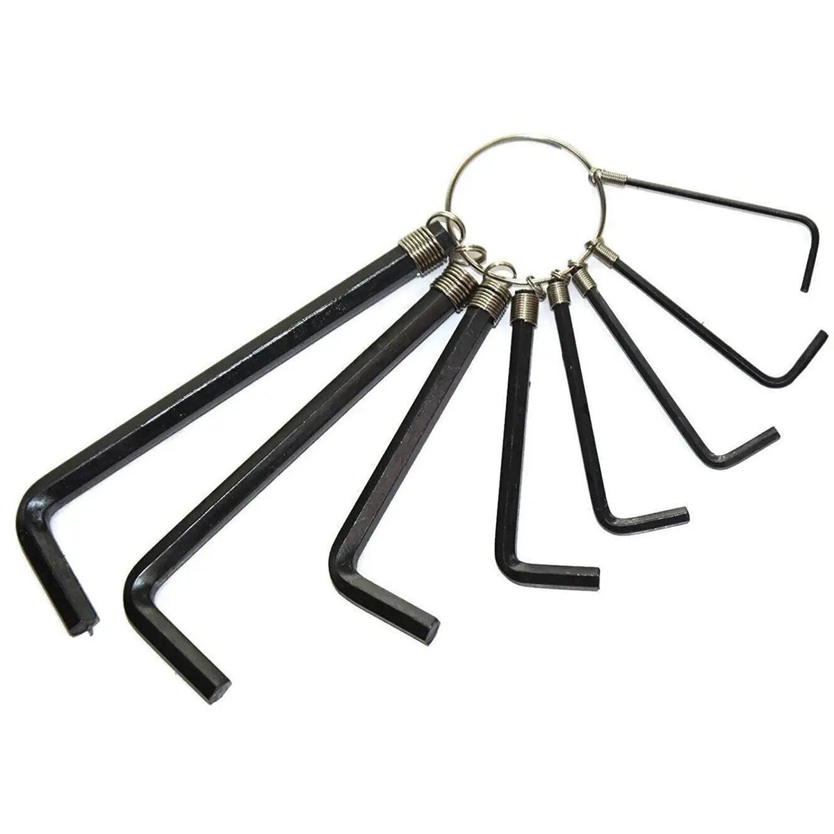 Strong Metric Imperial Hex Allen Key Set 8PC Hexagon Wrench with Keyring Holder