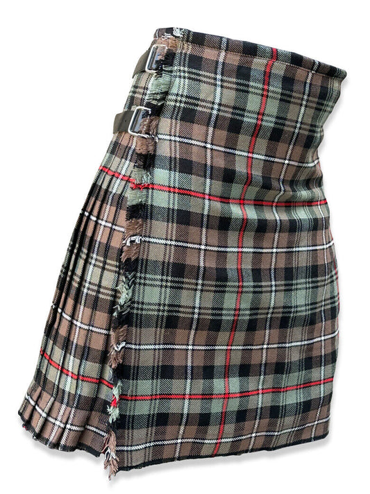 Mackenzie Weathered 8 Yard Casual Tartan Kilt, Scottish Tartan Men Kilt 16oz