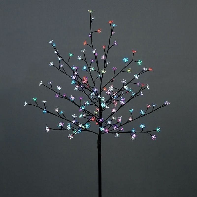 Multicoloured LED Indoor Twig Tree 150cm