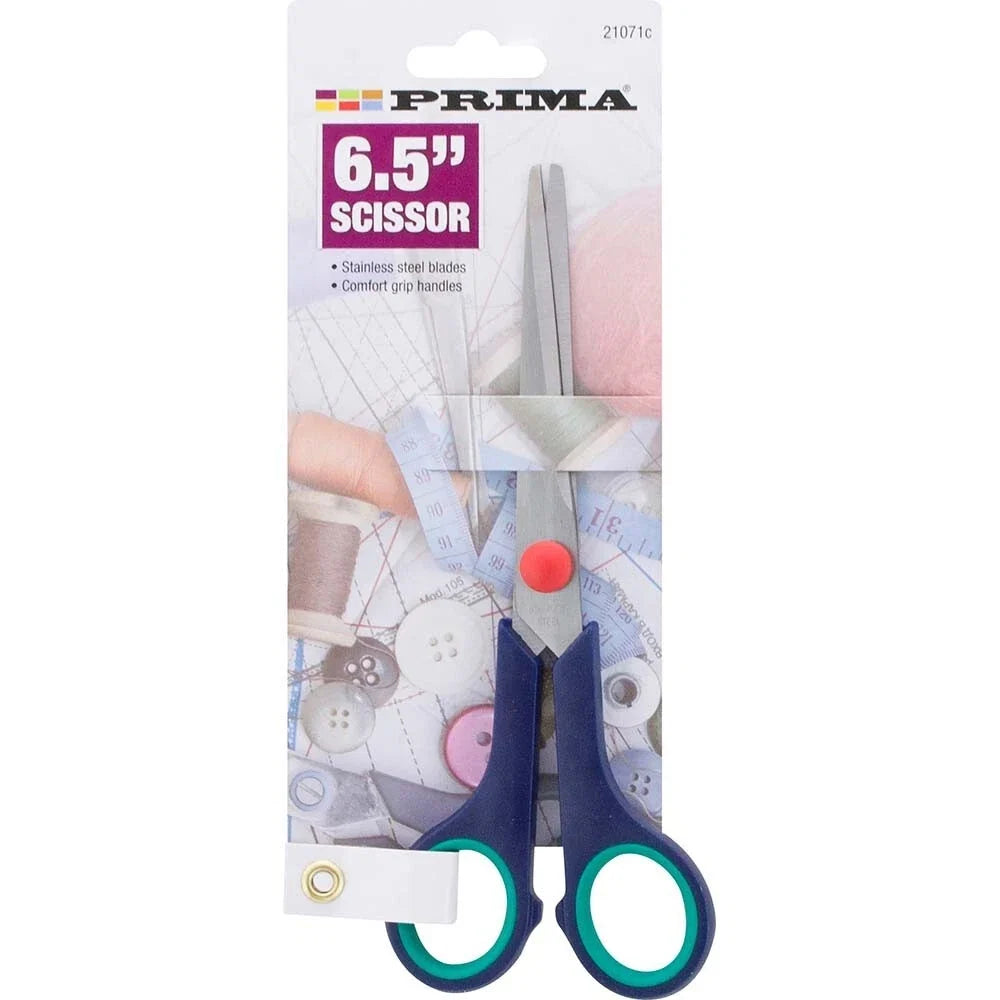 Prima Soft Grip Stainless Steel Scissors 6.5", New