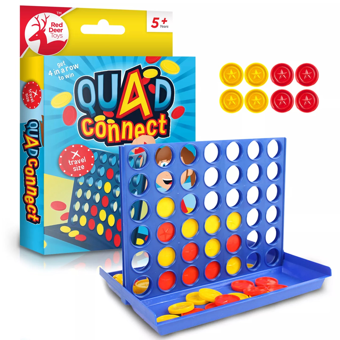 Red Deer Toys Travel Size Quad Connect, New