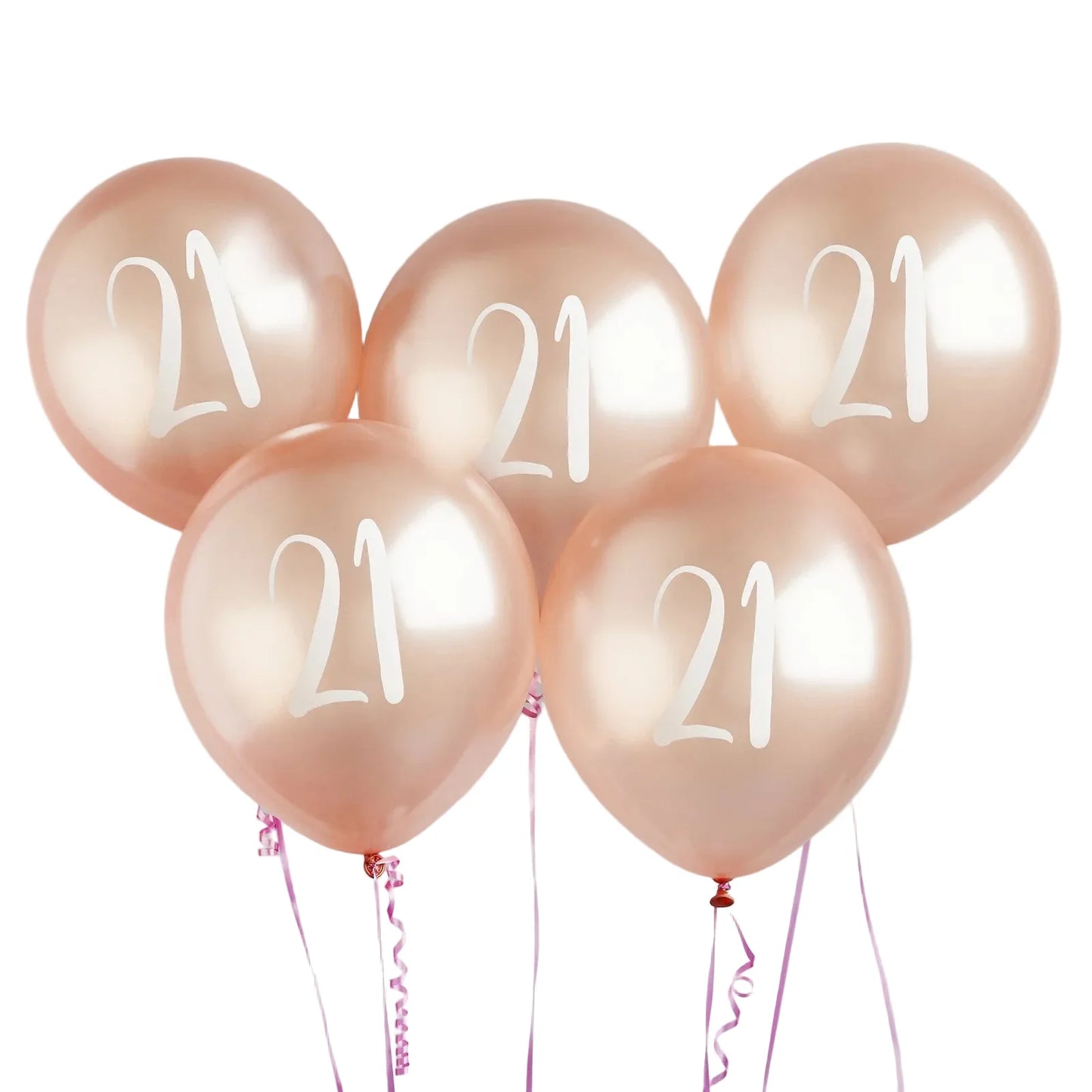 Hootyballoo 5 Pack Rose Gold Number '18' Balloons Birthday Party Decorations