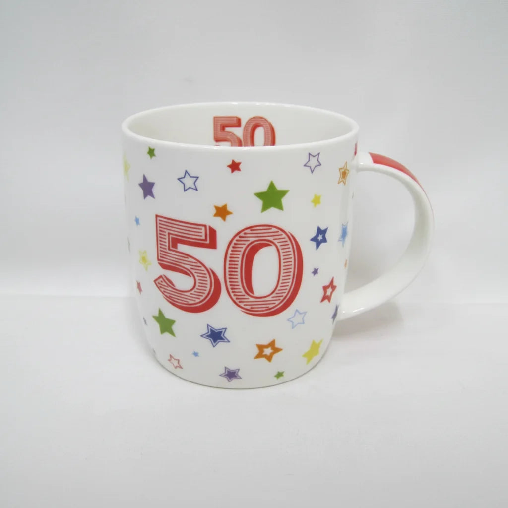 Ceramic    Mug Birthday 50 Stars