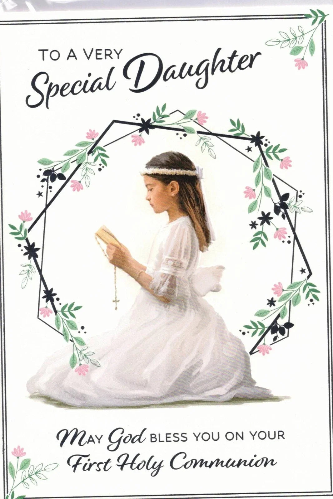 to a  very  special  daughter  on her first holy commumion  card