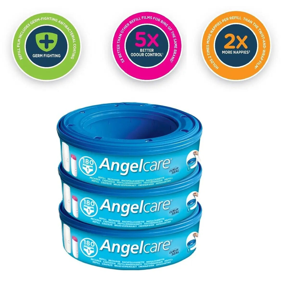 Angelcare Baby Nappy Change Disposal System Refill Cassette