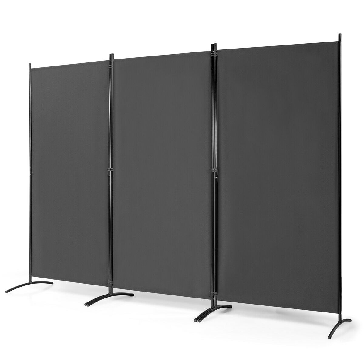 3 Panel Folding Room Divider-Beige